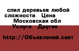 спил деревьев любой сложности › Цена ­ 999 - Московская обл. Услуги » Другие   